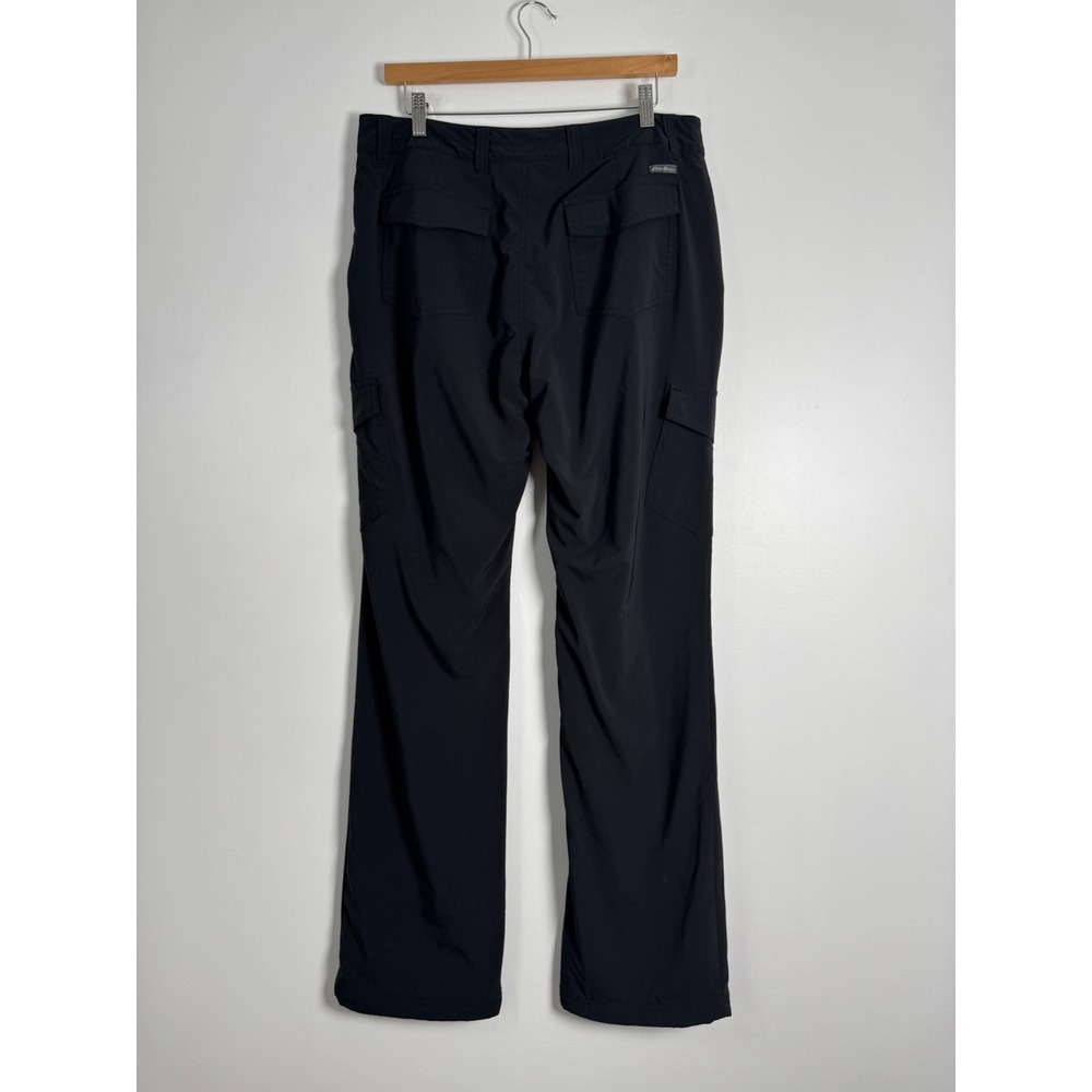 Outdoor Eddie Bauer Womens 10T Fleece Lined Cargo Pants Black Tall Insulated - Picture 2 of 11